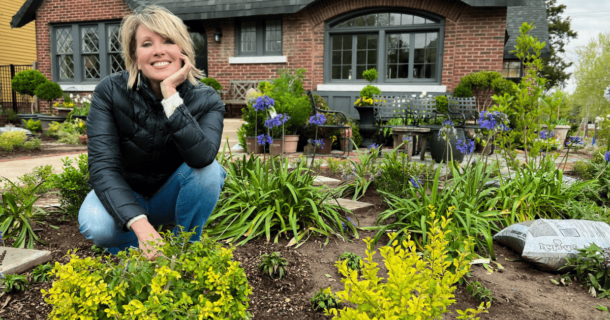 Linda Vater planning a new garden