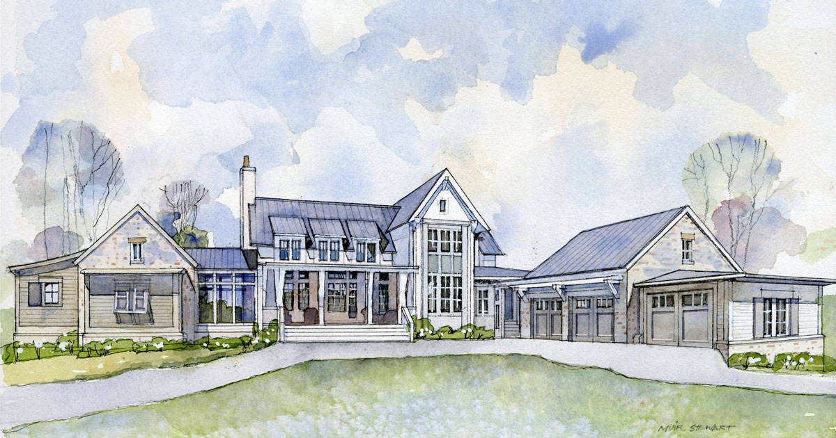 Southern Living Idea House as a painting